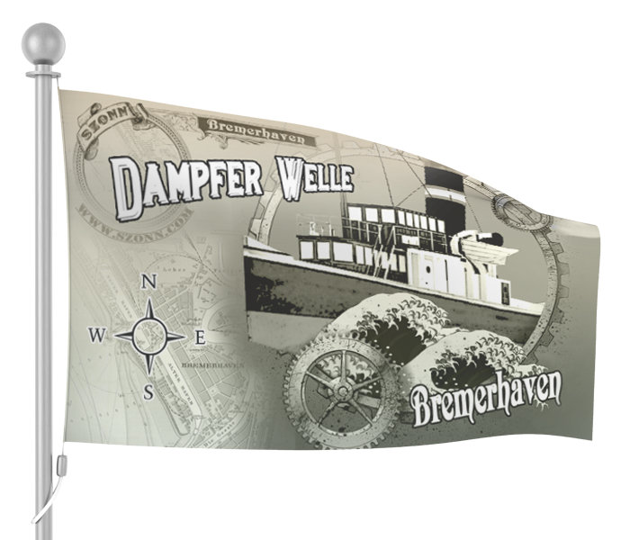Dampfer Welle Game Flagge