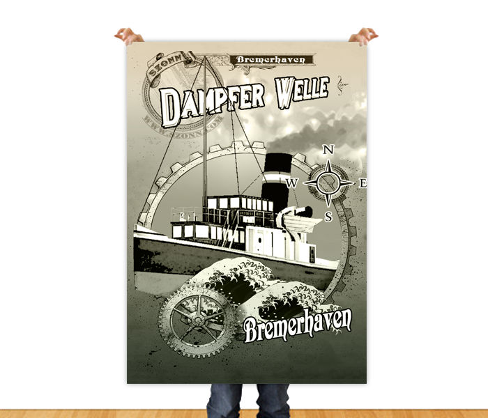 Dampfer Welle Game Poster